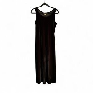 Vintage 90s Velvet Maxi Dress Women's Size 6 Petite Black‎ Ronni Nicole Goth